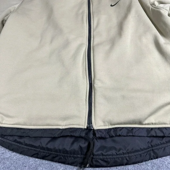 Vintage Y2K Nike Men's M Black Tan Reversible Therma-Fit Jacket Nylon Fleece - Picture 12 of 16